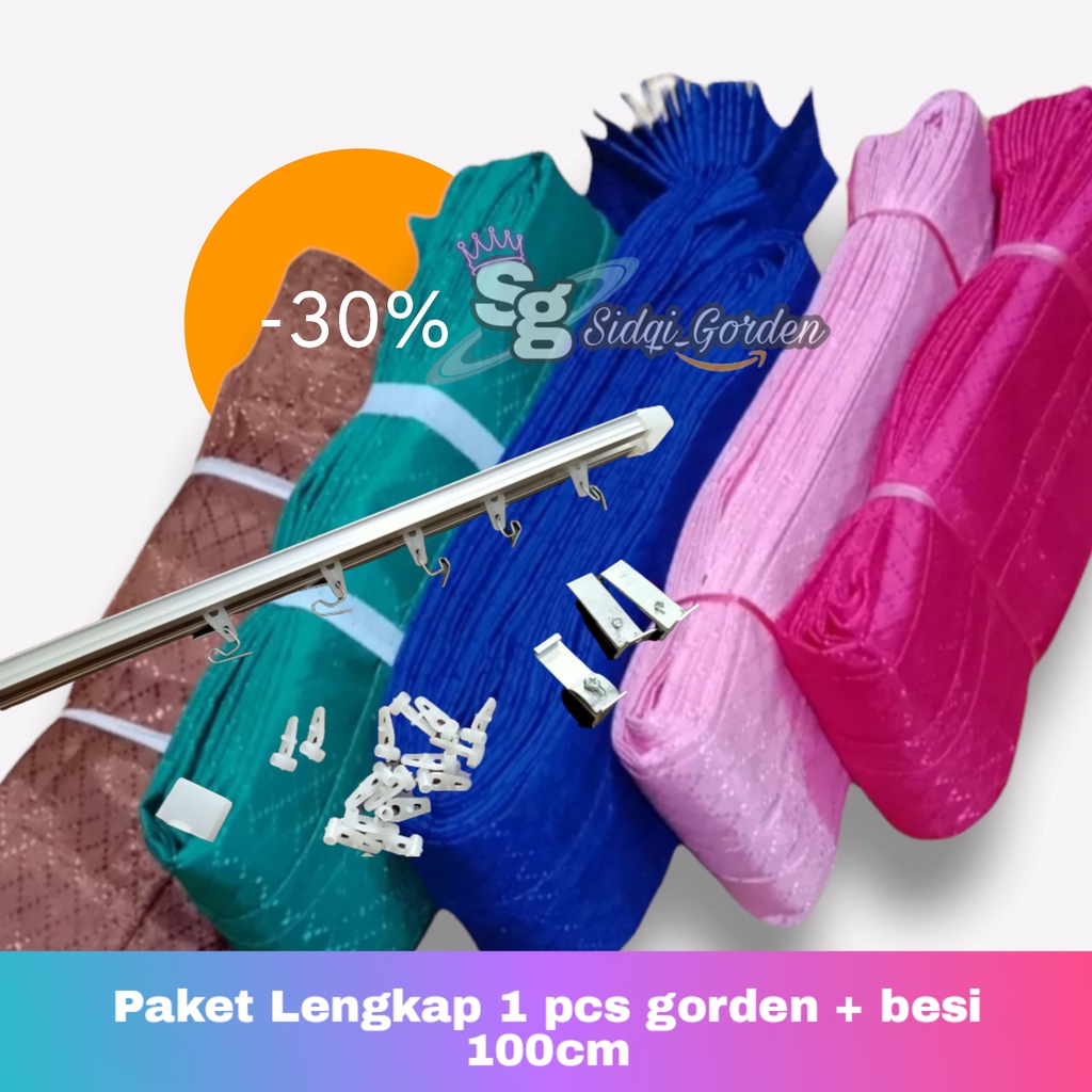 Paket lengkap siap pasang / Gorden 1 set  lengkap dengan besinya / gorden fullset / gorden siap pasa