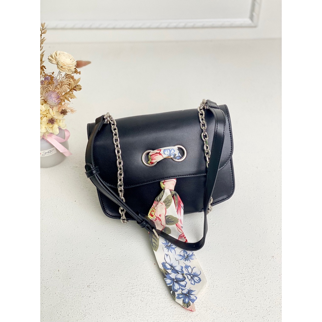 [7.7 Boombastis Sale⚡] - TAS WANITA CK CK719 SYAL SUTERA DOUBLE STRAP SHOULDER BAG PREMIUM IMPORT