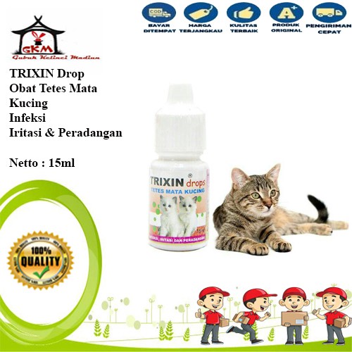 Obat Mata Kucing TRIXIN Atasi Iritasi Belekan Dan Hidung Meler