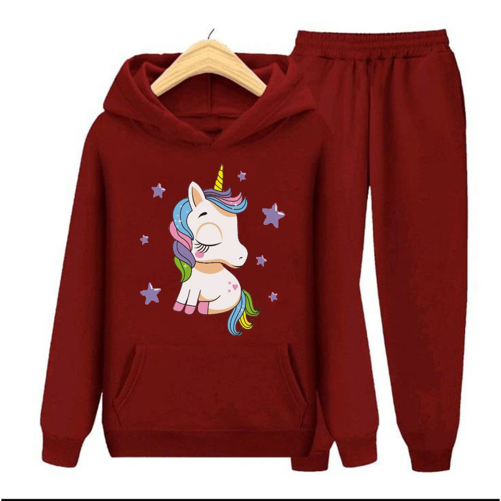 Setelan Anak Sweater Hoodie Kuda Poni 02 Size S-XXL/ Sweater Hoodie topi Anak-anak