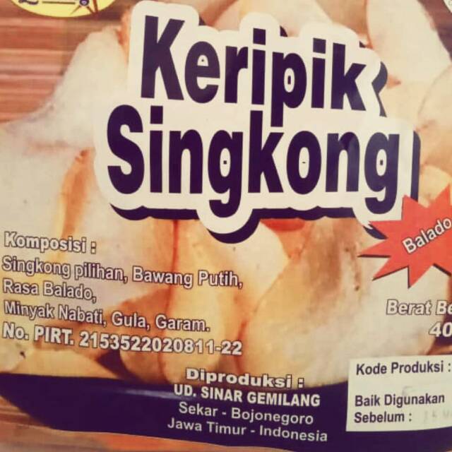 

Keripik singkong 150gr