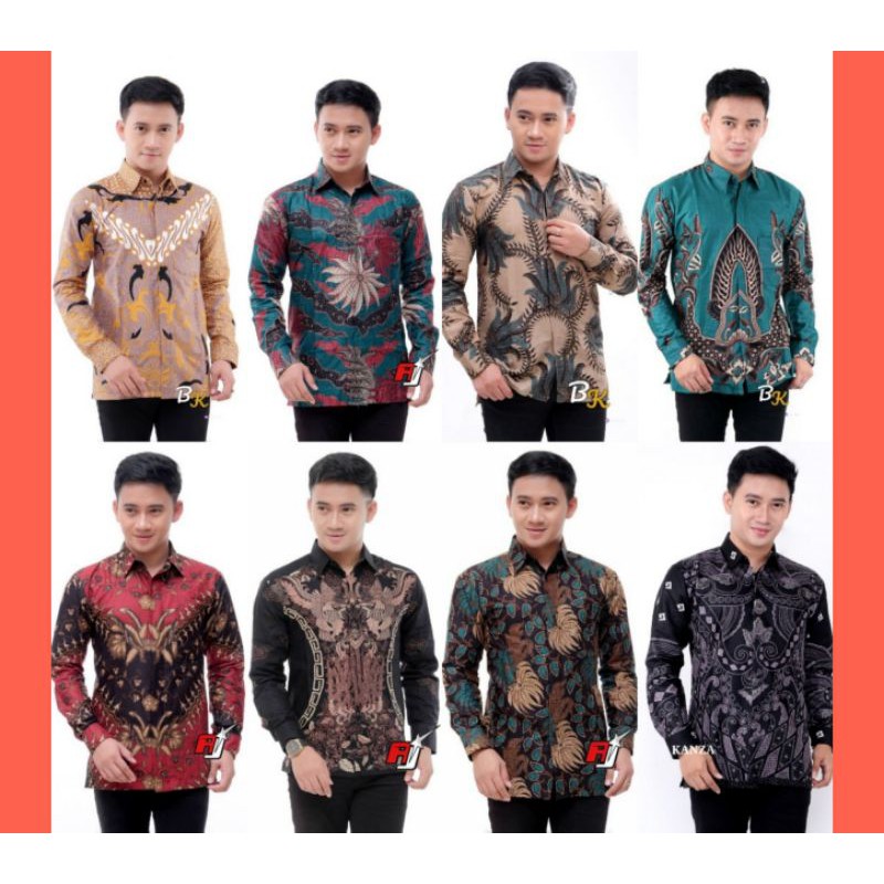Pusat Grosir Batik Pria / Baju Batik Pria / Kemeja Batik / Lenganpanjang Size M L Xl Terbaru 8k1E9ZF0WaW0B