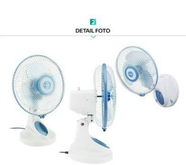 Miyako Desk / Wall Fan KAD 927. Kipas Angin Meja Dinding miyako