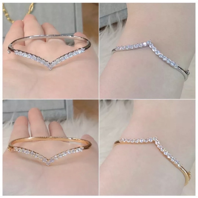 Gelang Titanium Replika Berlian Swarovski V Aurel