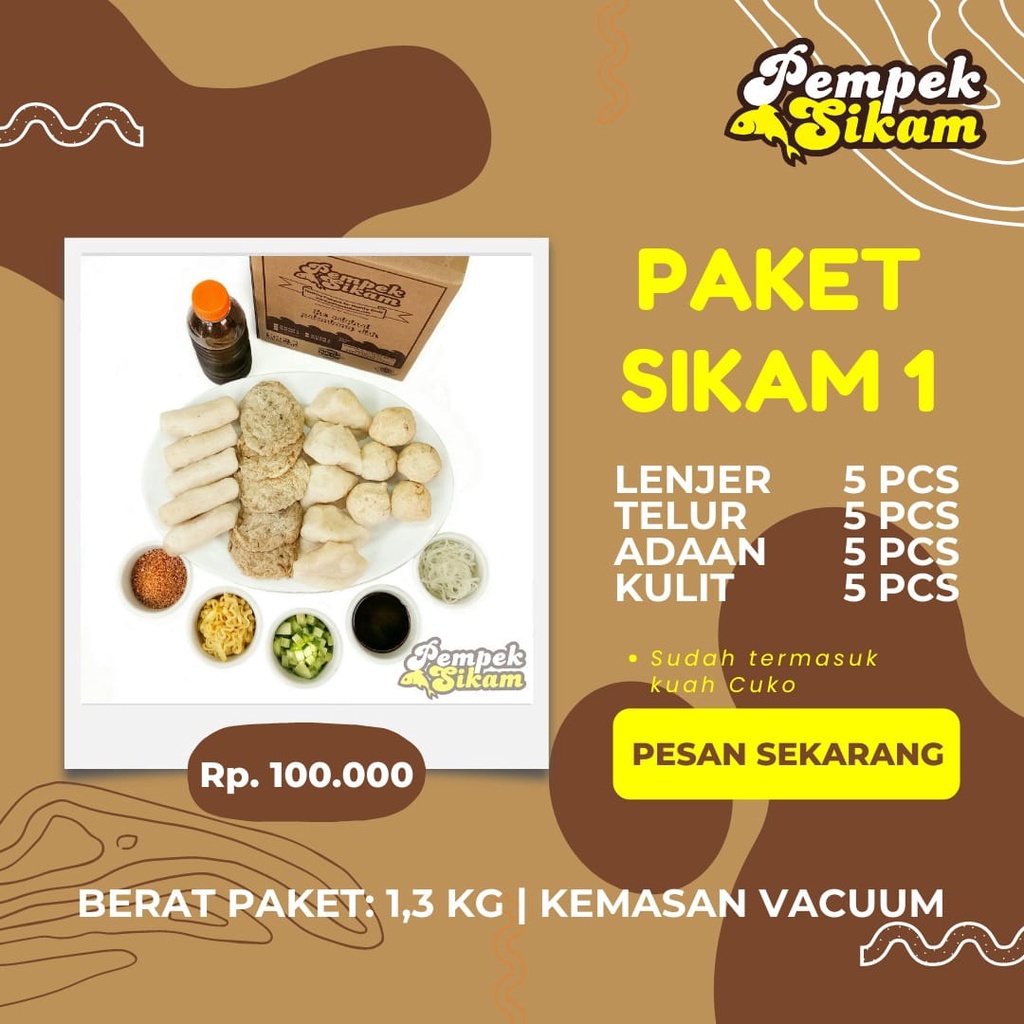 

Pempek Sikam Asli 100% Tenggiri - Paket 1
