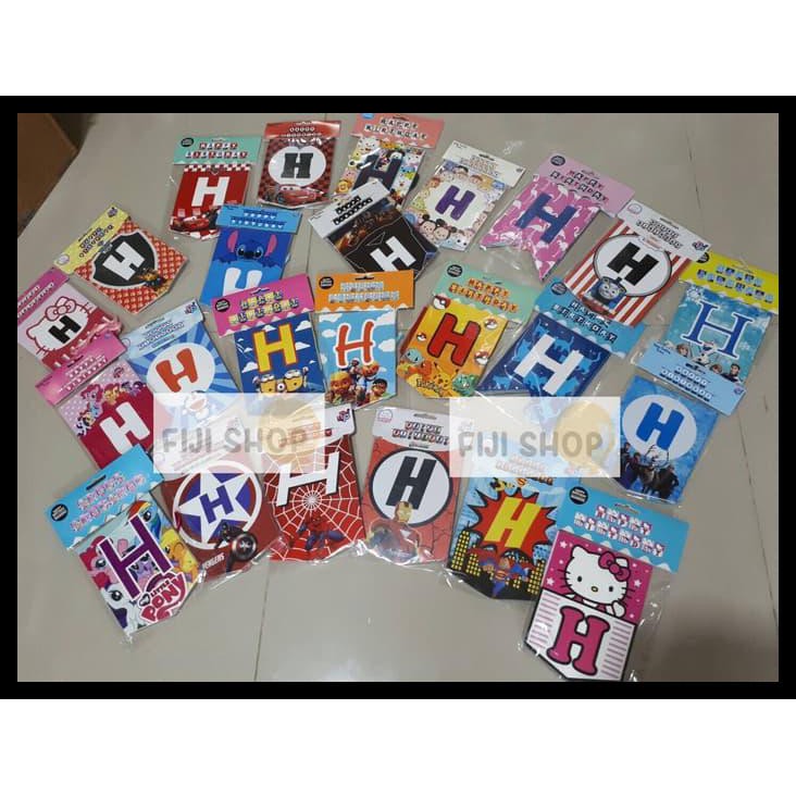 Banner Flag / Bunting Flag Ultah Karakter Cars (2)