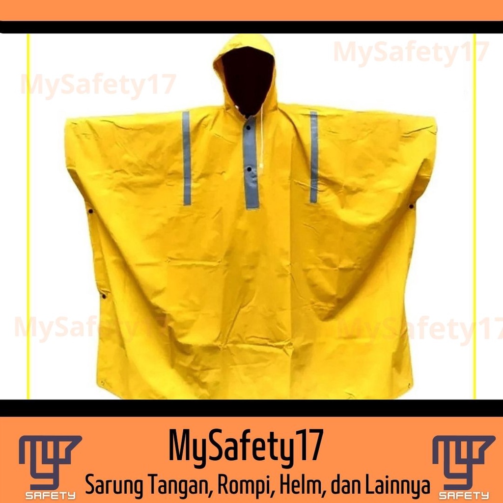 Mantel Jas Hujan Ponco Kuning Cap Layar Bahan Tebal GROSIR - Aether all size