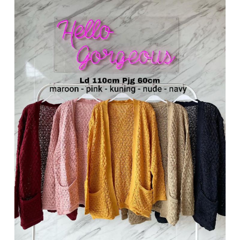 Freya Pocket Popcorn Cardi - outer rajut