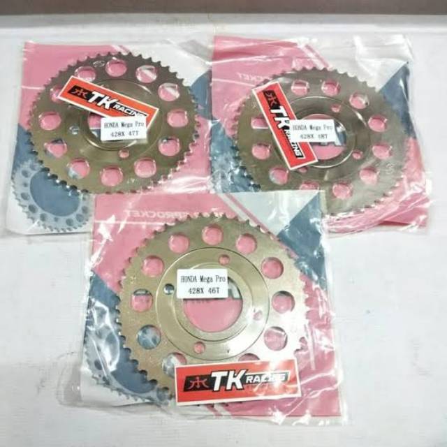 GEAR TK RACING BELAKANG 428 MEGAPRO NMP CB150R CBR150 VERZA SONIC Size 37T-45T