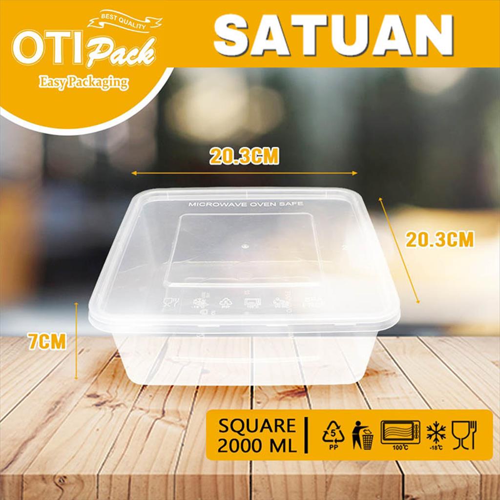 Thinwall Satuan/Thinwall Kotak Makan 2000ml Thinwall Otipack OTKS2000