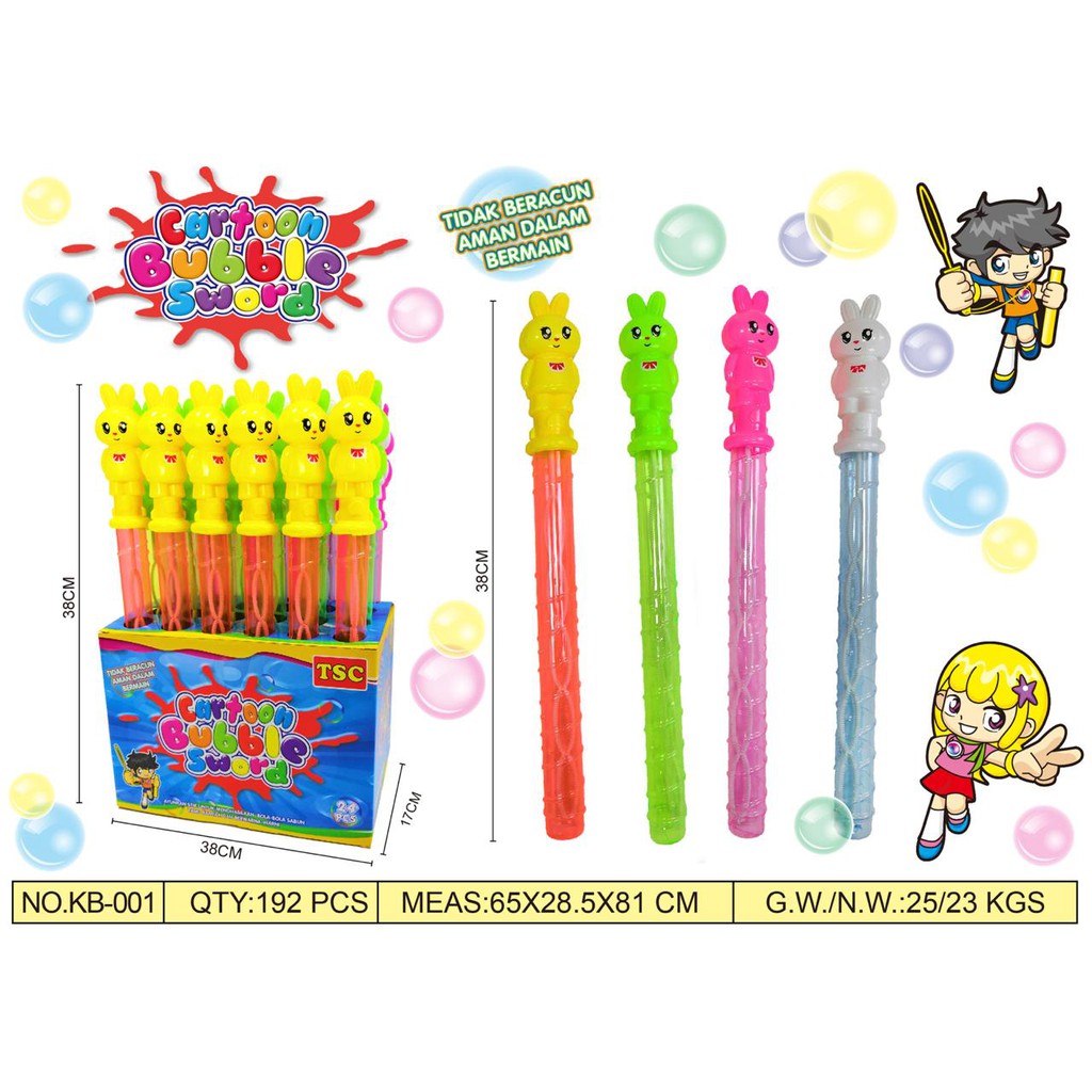 Gelembung Sabun Bubble Stick Mainan Gelembung Sabun Karakter Kualitas Super Mainan Balon Gelembung