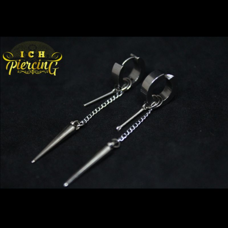 IP-Z anting jepit Korea model gantungan jarum / anting Korea pria dan wanita