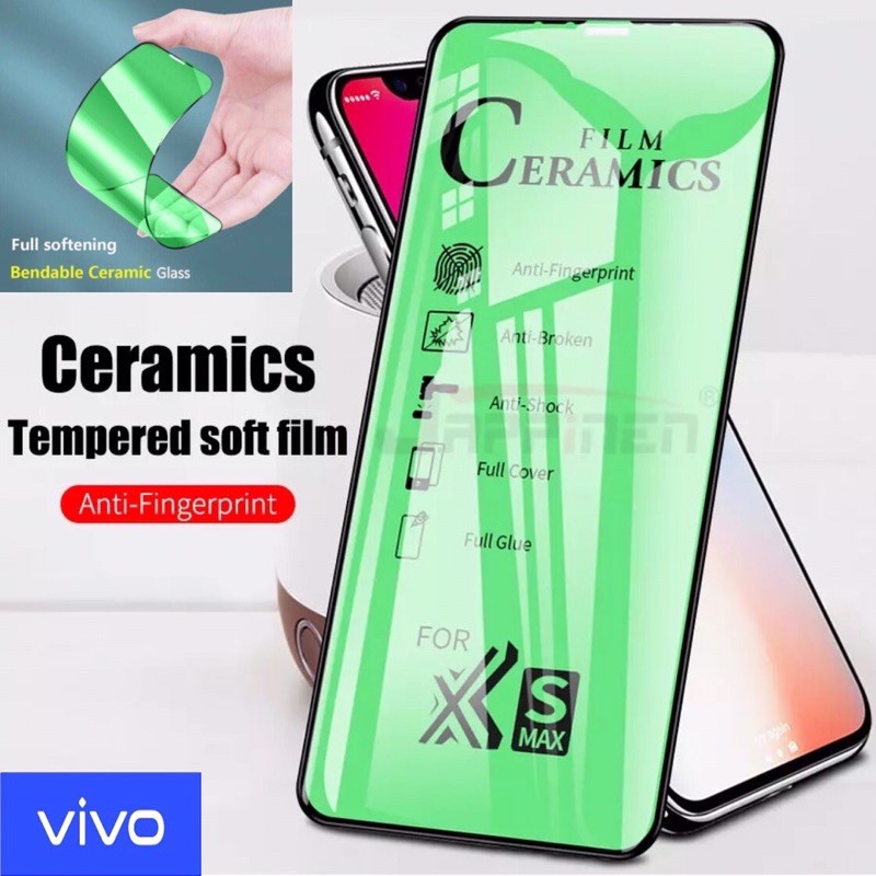 VIVO V20/V20se/V21/Y1S/S1/X21/Y3/Y11/Y12/Y15/Y17/Y20/Y20S/Y51 2020/Y71 TEMPERED GLASS CERAMIC FILM FULL COVER FULL