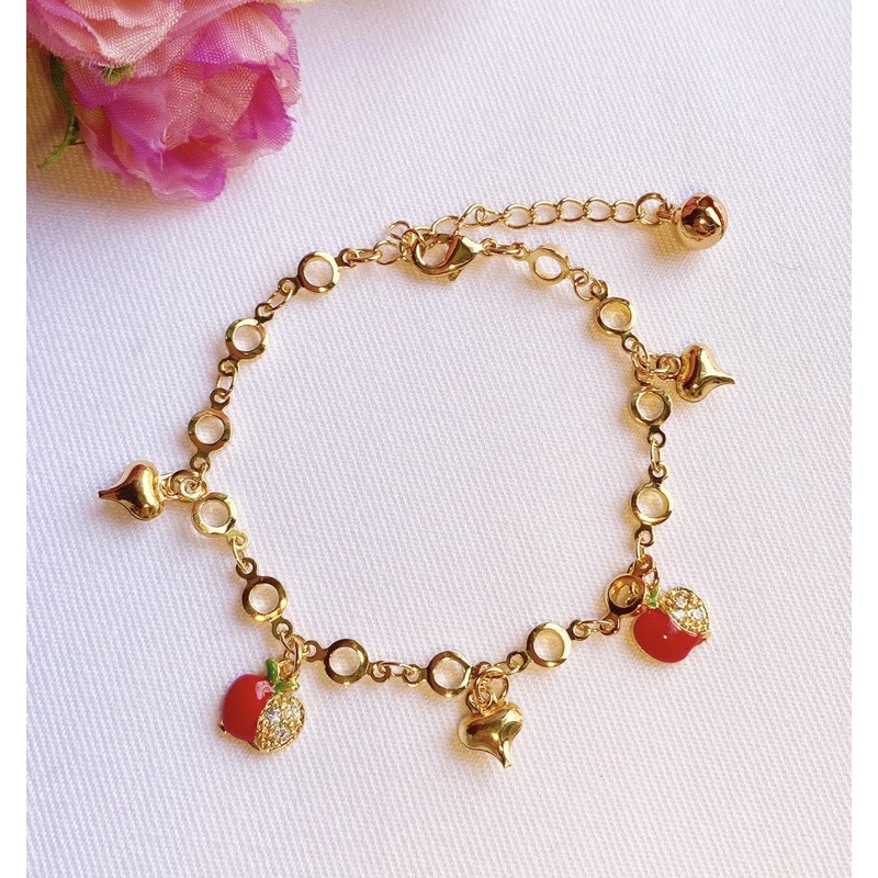 Gelang Anak Lapis Emas Red Apple
