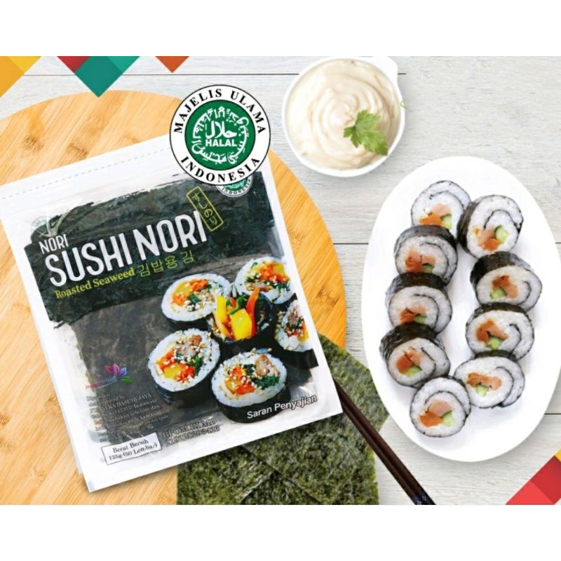 

Sushi Nori Import HALAL Kemasan FRESHPACK 5 Lembar / Nori Sushi