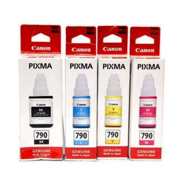 Paket 1 Set Tinta Canon GI-790 Original untuk G1010 G2010 G3010 G3012 G4000 G4010 (4 Warna)