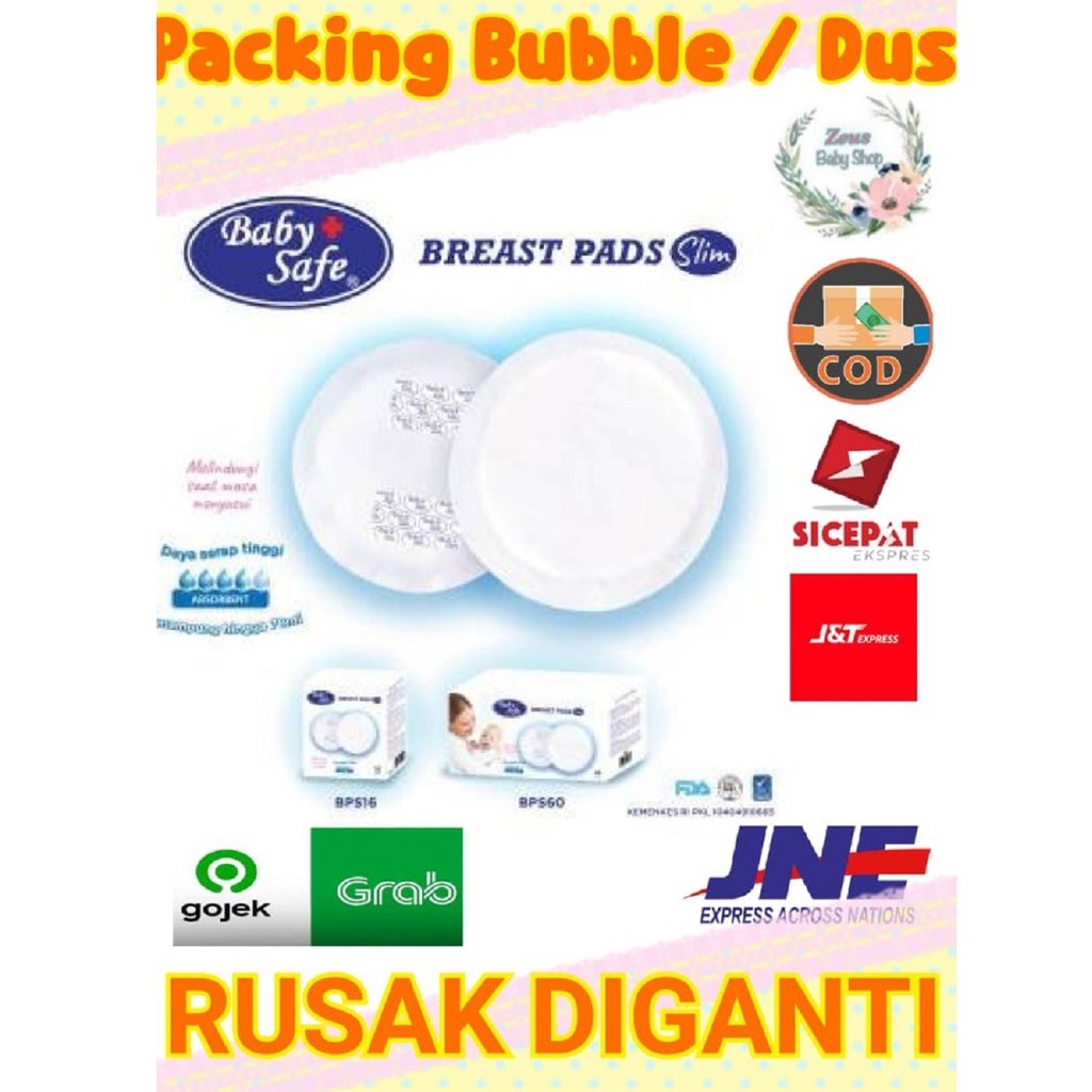 TERMURAH Baby Safe Breast Pad Slim Daya Serap 70 ml Penyerap Asi isi 60 BREASTPAD