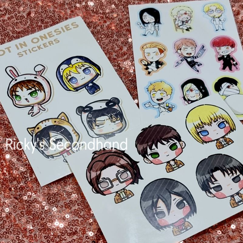 

AoT sticker sheet Attack on Titan stiker Shingeki no Kyojin anime SNK