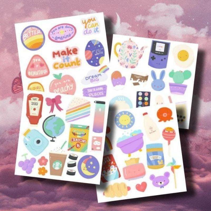 GAEKOPEDIA || Sticker Aesthetic Stiker Tumblr Pastel Lucu Murah Malang