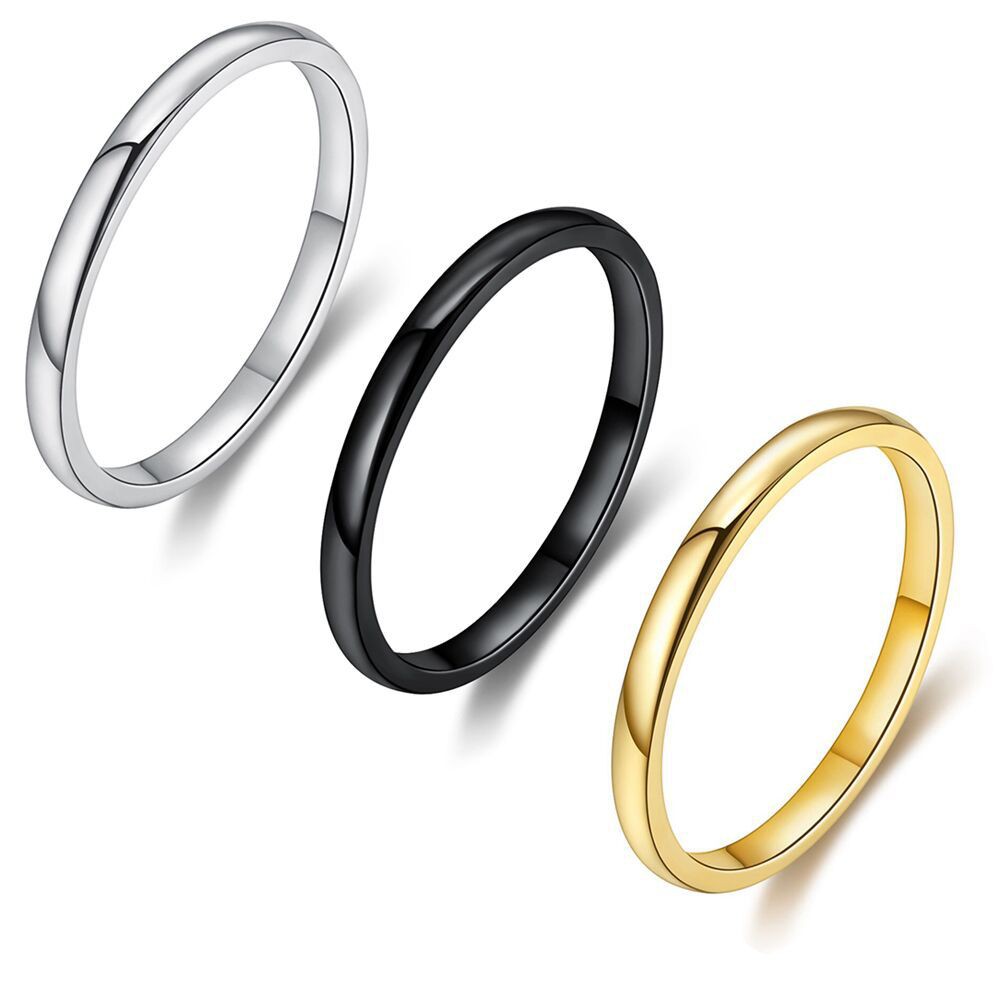 Cincin Pertunangan/Cincin Pernikahan Baja Titanium Impor/Cincin Kasual Titanium untuk Pria dan Wanita