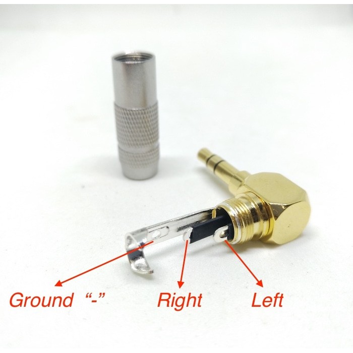 DIY Jack 3.5 mm Replacement Audio Plug Oyaide L Shape