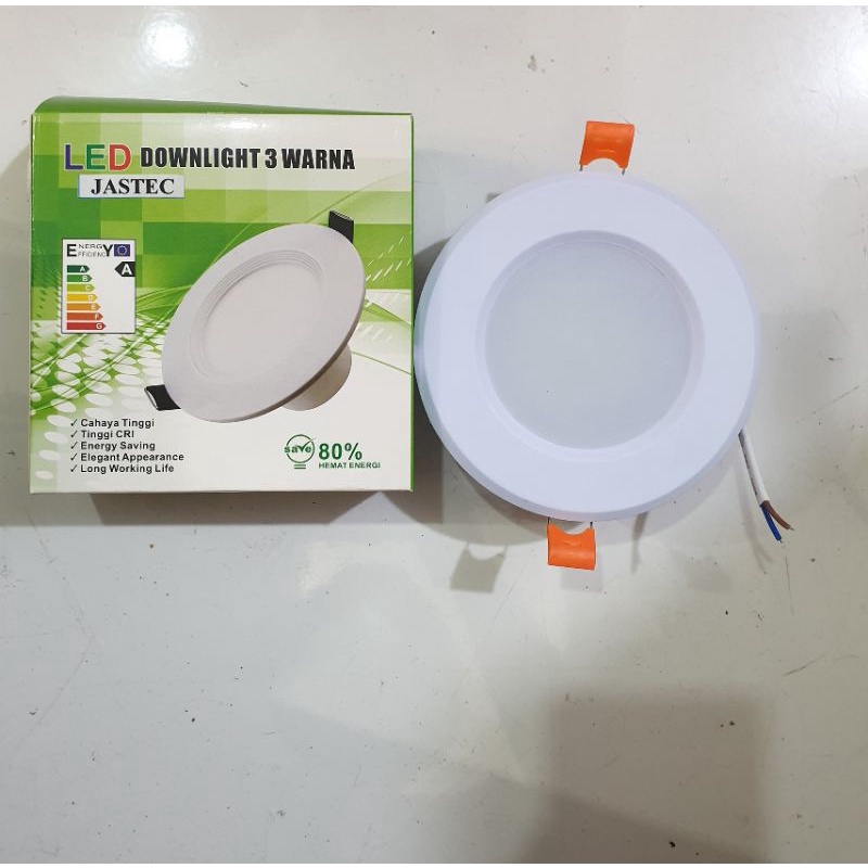 Jastec Downlight 3 warna 3 colors ib tanam, led panel inbow tricolor 12watt. 4 inch 4&quot;