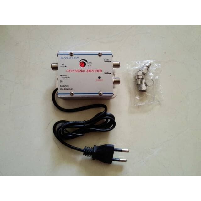 Penjernih TV Booster Antena + Splitter 2 way