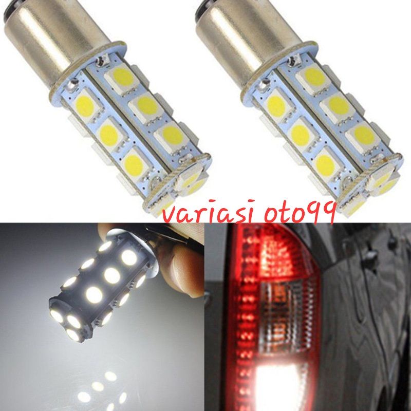 LAMPU LED REM STOP BAYONET 1157/ 18LED DAN 13LED UNTUK MOBIL MOTOR KAKI 2 DC