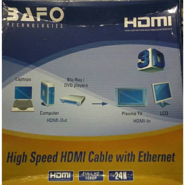 Kabel HDTV 1.4 Full HD 50m Bafo