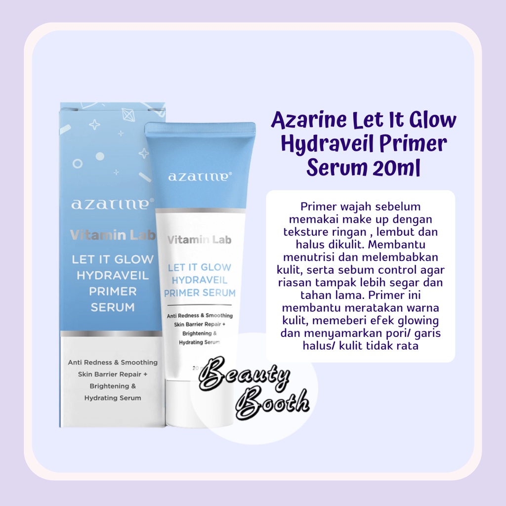 Azarine Let It Glow Hydraveil Primer Serum 20ml Serum Matte My Day