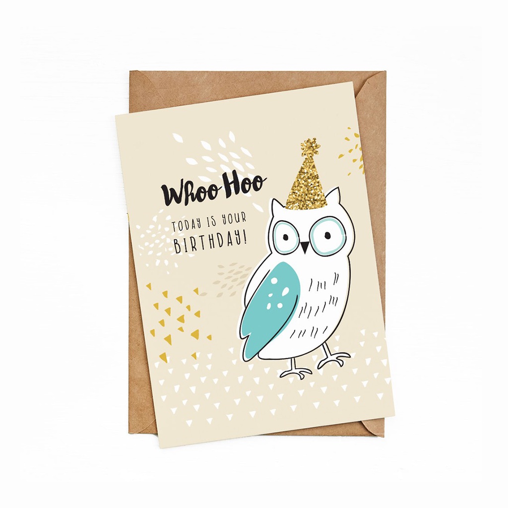 

Bukuqu Greeting Cards GC012 - Whoo Hoo - Kartu Ucapan