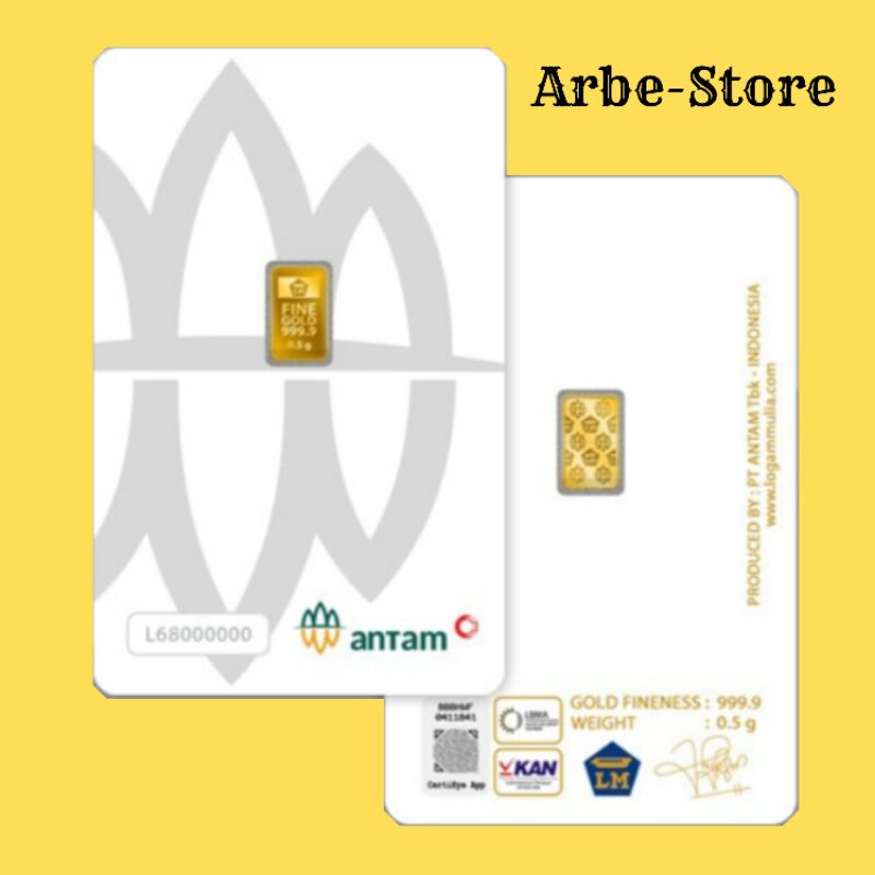 Logam Mulia antam 0,5 Gram Certieye 2022