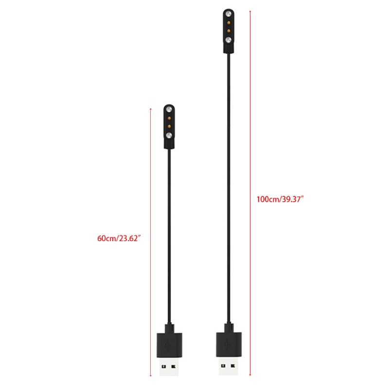 Cre Kabel Charger Magnetik Panjang 60cm / 2ft / 100cm / 3.28ft Untuk Smartwatch W26 / W26 +