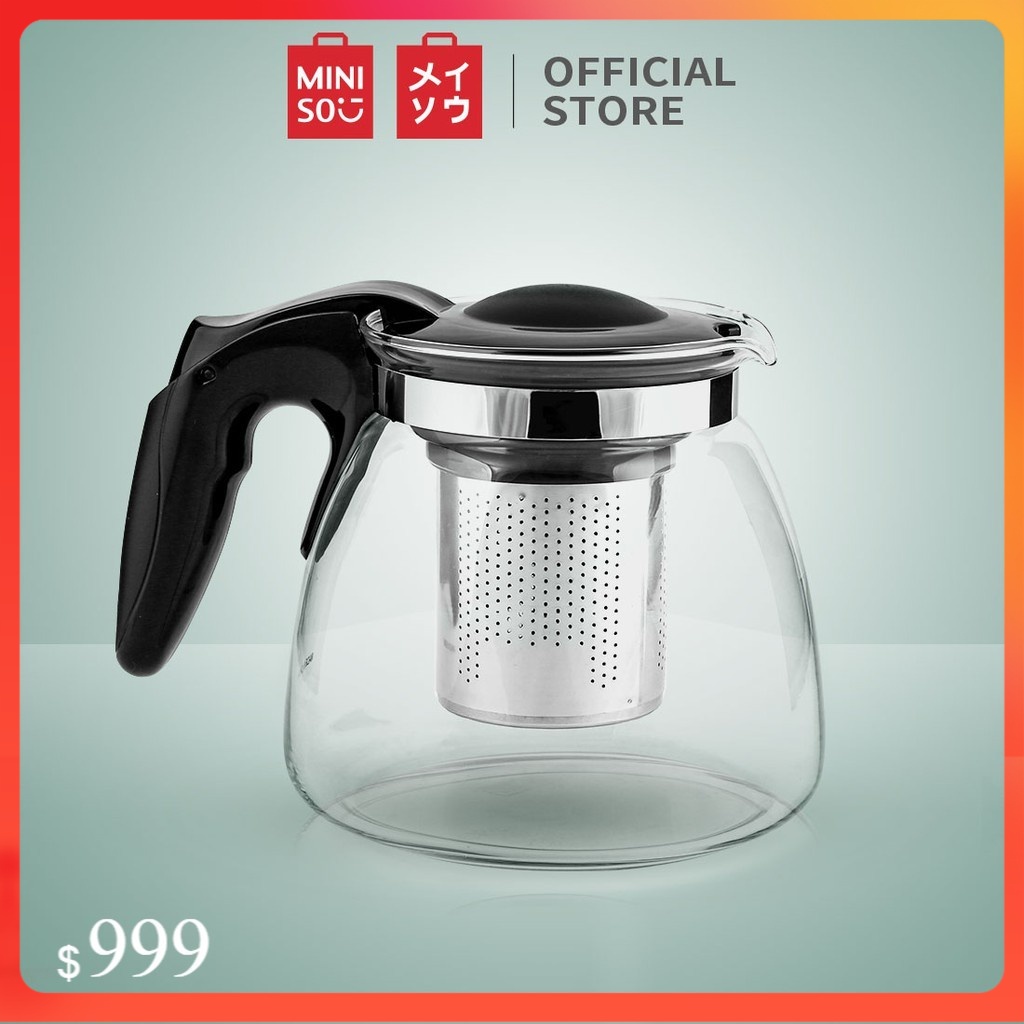 Jual ORIGINAL Miniso Official Teko teh/kopi dengan saringan/Tempat teh