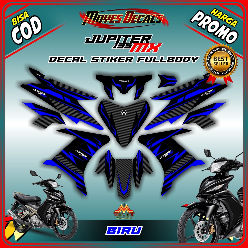 Terlaris - Decal Sticker Motor Jupiter Mx 135 Fullbody Custom Variasi Full Body - Decal Motor Full B