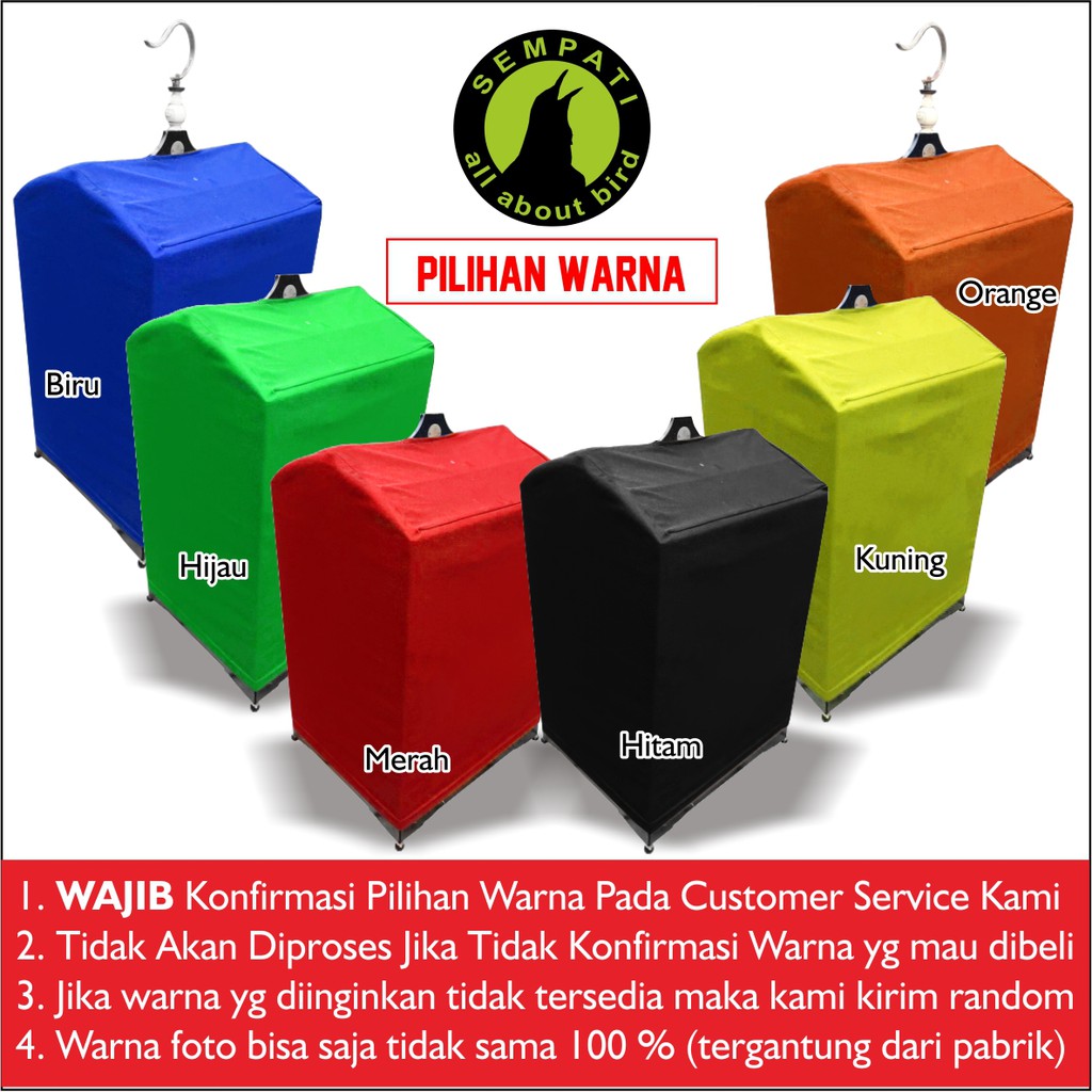 Krodong Kerodong Sangkar Burung Kacer Cucak Kenari Kotak Merek