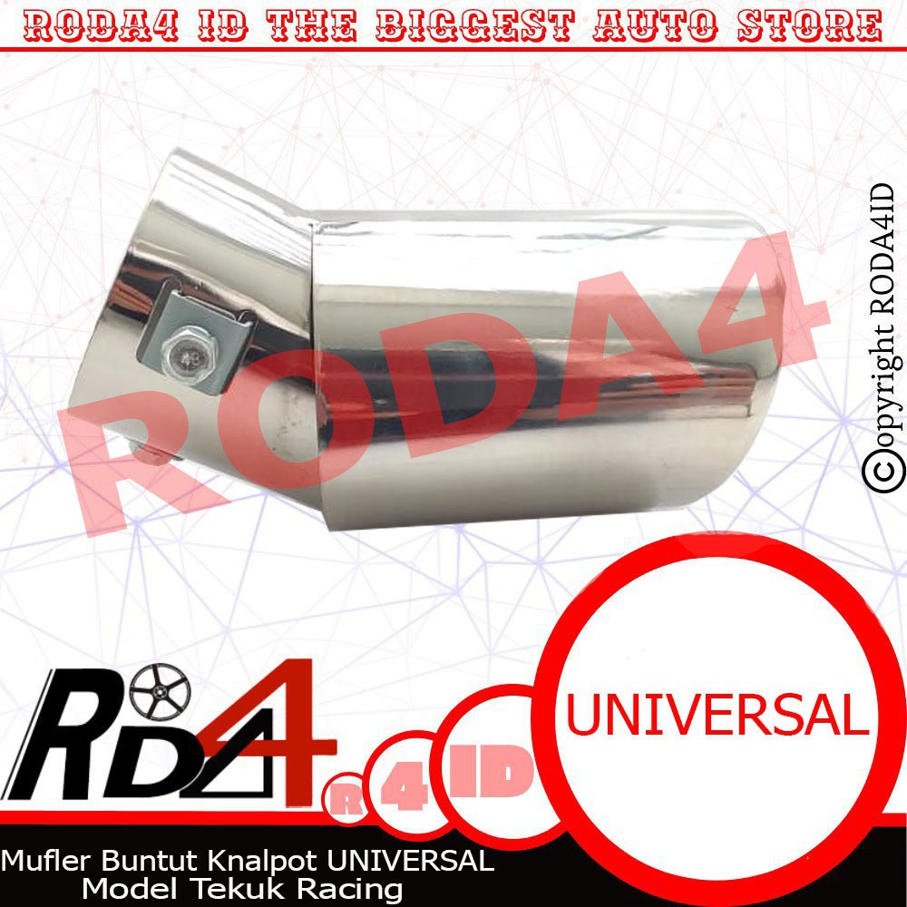 Muffler  Buntut Knalpot Mobil Universal Model Tekuk Racing