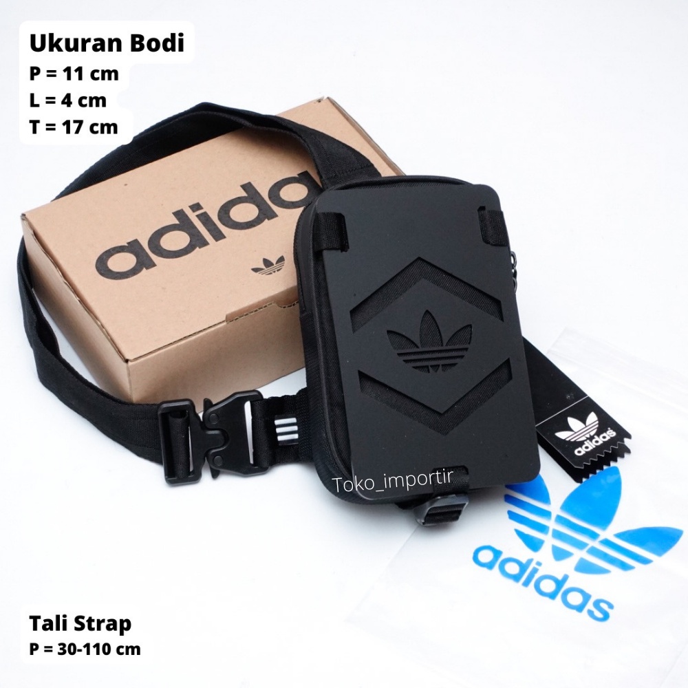 Slingbag Adidas Akrilik Original With Box / Tas Selempang Hardcase