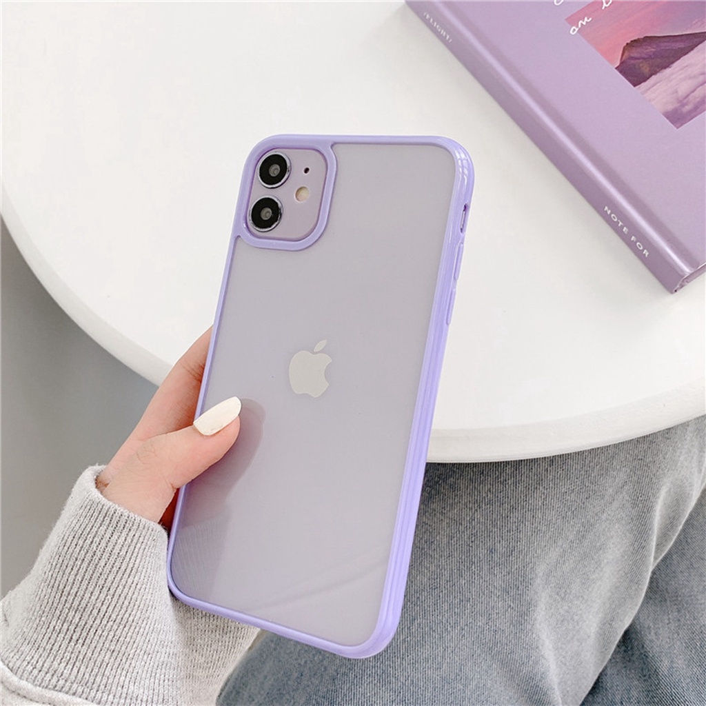 Transparent phone case For iphone 12 pro Case Clear Candy Phone Bumper Coque For iphone 11 Case  X XS Max XR 8 7 Plus SE 2020 Cover