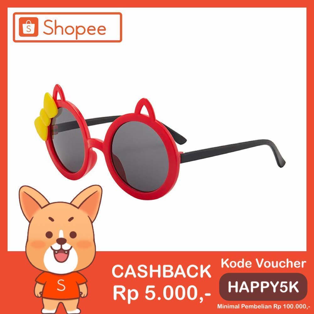 Kacamata Anak [ Merah ] Anti Radiasi Blue Ray UV 400 - Laki-laki &amp; Perempuan Korea - HM629