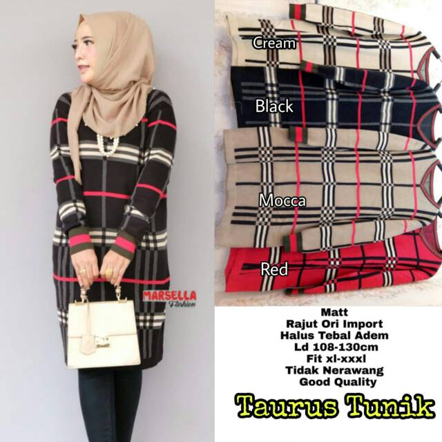 Taurus Tunik // Rajut Ori Import // XL-XXXL