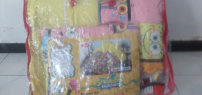 Bedcover + Sprei Rumbai 180x200 / 160 Kintakun Motif Spongebob Brenda Paul Braxley Queen 180 Bc