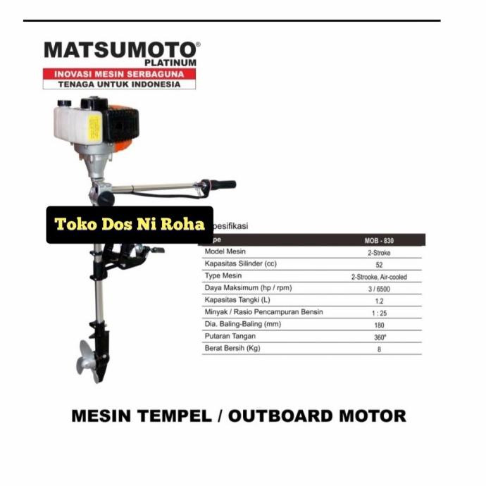 mesin tempel outboard Matsumoto MOB-830