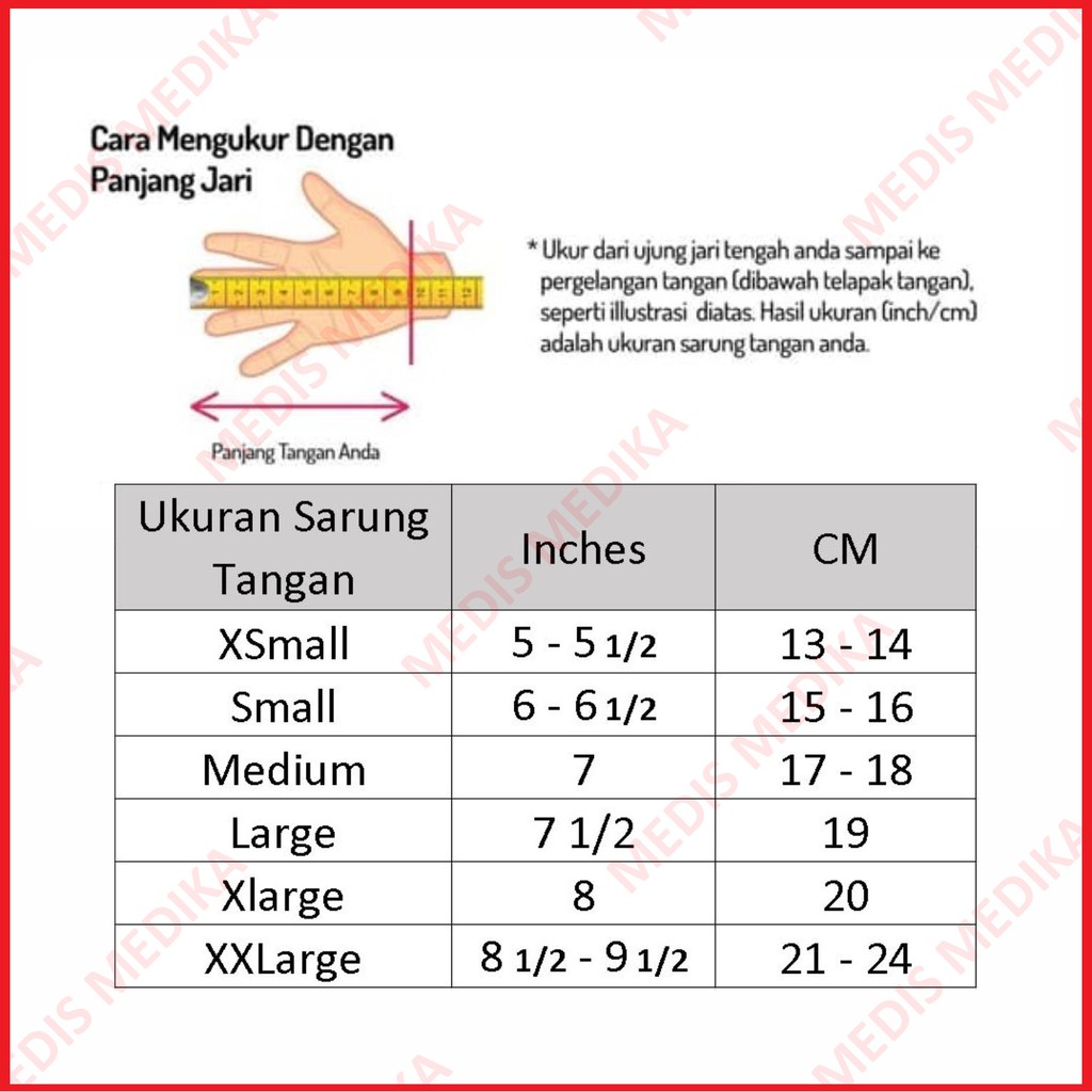 Maxter Sarung Tangan Ukuran 6,5 7 7,5 8 8,5 Sterile Handscoon Steril Handscon Handskun S M L XL Ecer