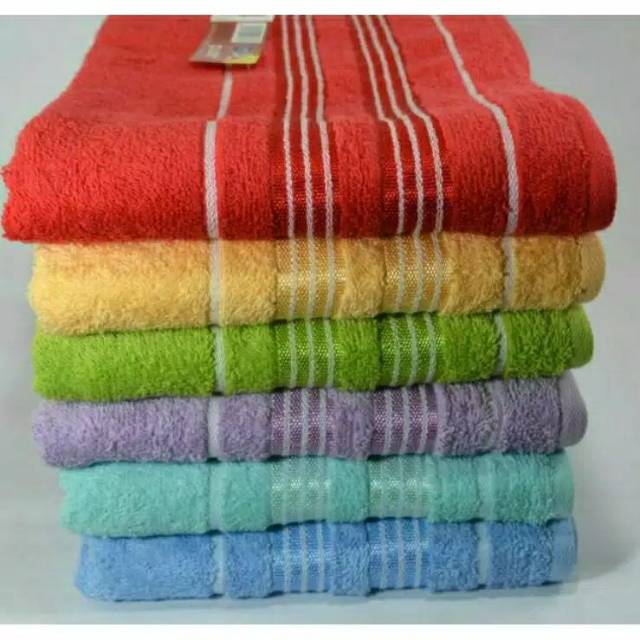 handuk dewasa merah putih besar / handuk mandi dewasa besar-handuk dewasa lembut