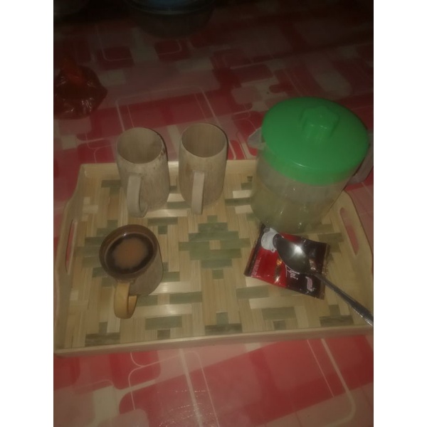 nampan bambu anyam/baki