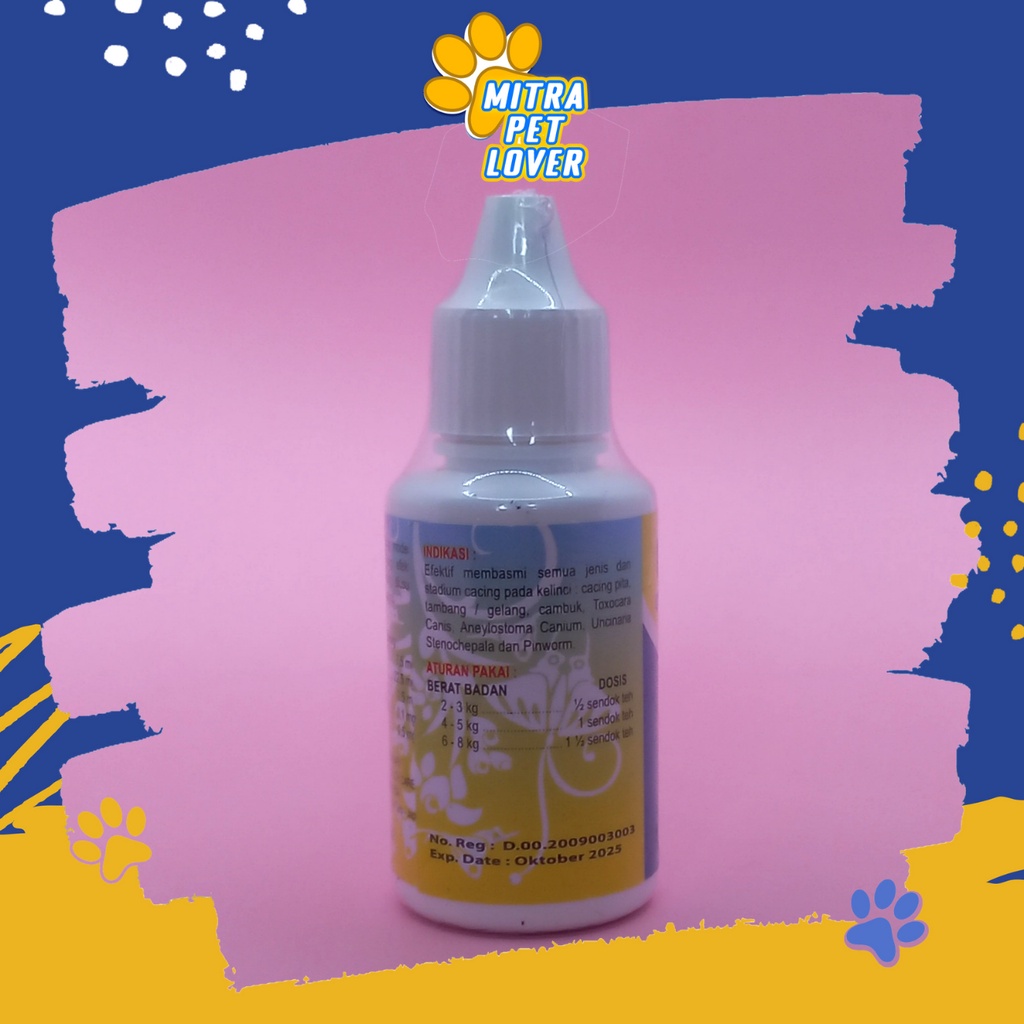 OBAT CACING KELINCI - WORMEX 30 ML ORIGINAL - BASMI CACING PITA , GELANG , CAMBUK DI USUS LAMBUNG &amp; HATI RABBIT AMAN SEHAT - MURAH GARANSI ASLI KUALITAS - PET ANIMAL HEALTHCARE &amp; VETERINARY TAMASINDO OBAT KESEHATAN &amp; VITAMIN TERNAK HEWAN MITRAPETLOVER