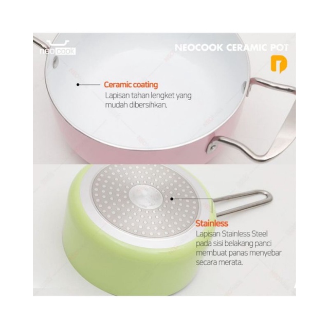 Neo Cook Ceramik Pot Induction 3pcs