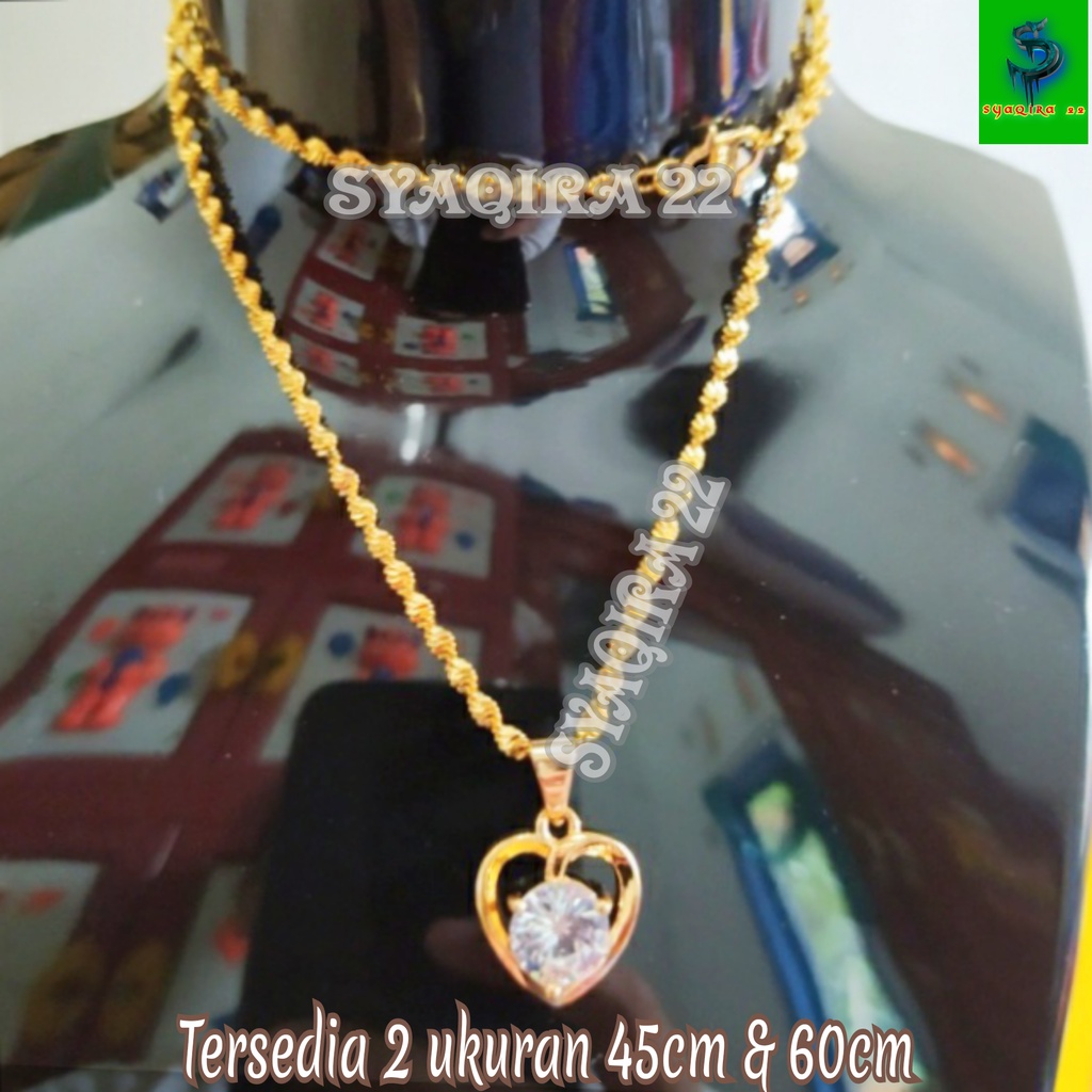 Kalung cantik asli anti luntur CHIMEY anti karat ori kalung pengganti emas muda 24k dewasa model ter