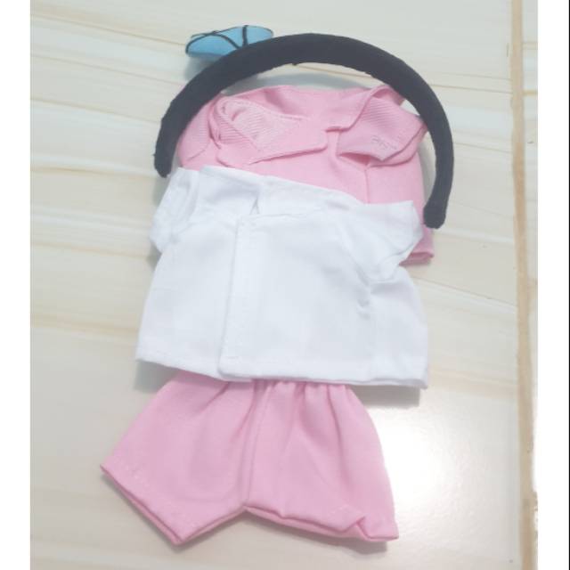 Seventeen Kostum Diamond Pink Caratland Woozi dari Doll 20cm Blonde Hairhoon Set import Korea Kpop